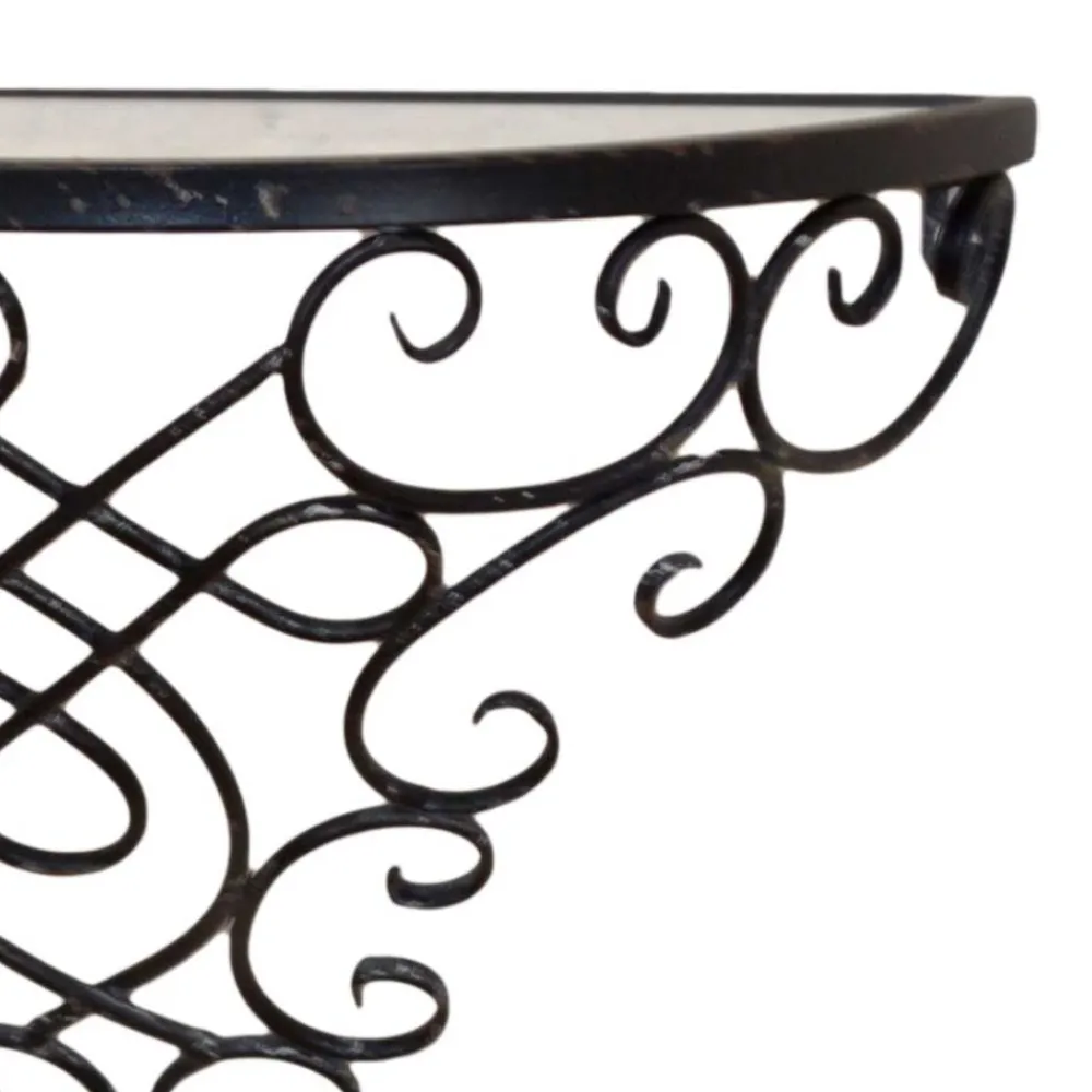 Wohnen Klassicher Wandtisch Morenza mit schwarzem Metall