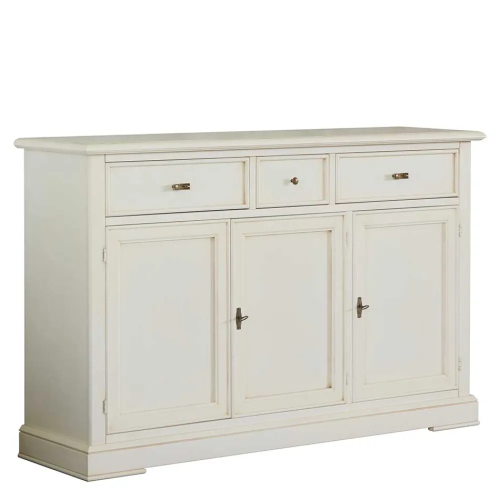 Wohnen Küchenschränke|Sideboards*Klassische Anrichte in Antikweiß - Annot