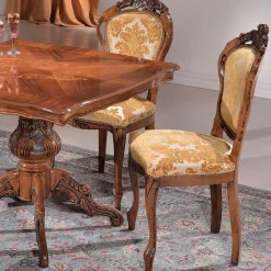 Wohnen Küchen-Essgruppen|Esszimmer Komplett*Klassische Essgruppe mit Quadrattisch Magari & 4 Polsterstühlen (fünfteilig)