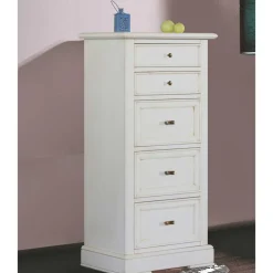 Wohnen Flurkommoden*Klassische Hochkommode in Antikweiß - Annot