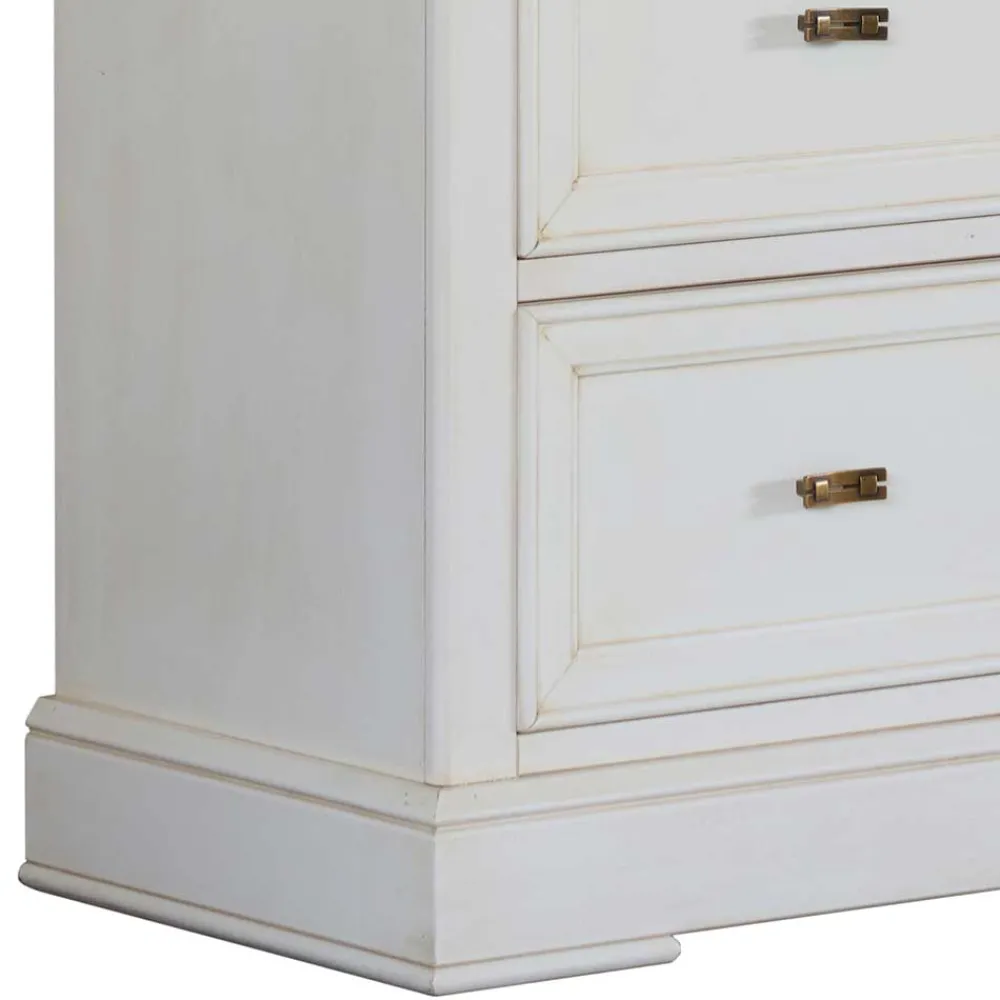 Wohnen Flurkommoden*Klassische Hochkommode in Antikweiß - Annot