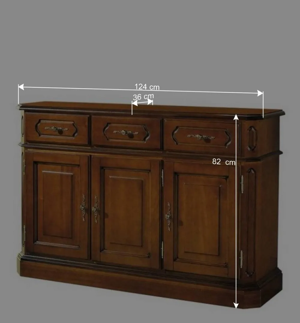 Wohnen Klassische Kommode in Nussbaum - Uno