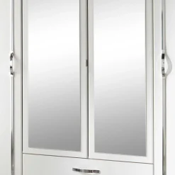 Wohnen Jugendzimmerschränke*Klassischer Kleiderschrank in Weiß mit Chrom - Miracella