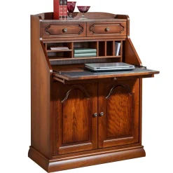 Wohnen Tische|Braune Möbel*Klassischer Sekretär in Nussbaum - Modicca
