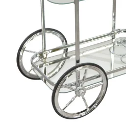 Wohnen Couchtisch|Servierwagen*Klassischer Servierwagen in Glas & Chrom - Felzon