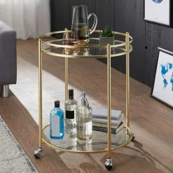 Wohnen Servierwagen|Teewagen*Klassischer Servierwagen mit 2 Ebenen - Lavista