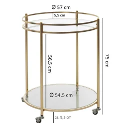 Wohnen Servierwagen|Teewagen*Klassischer Servierwagen mit 2 Ebenen - Lavista
