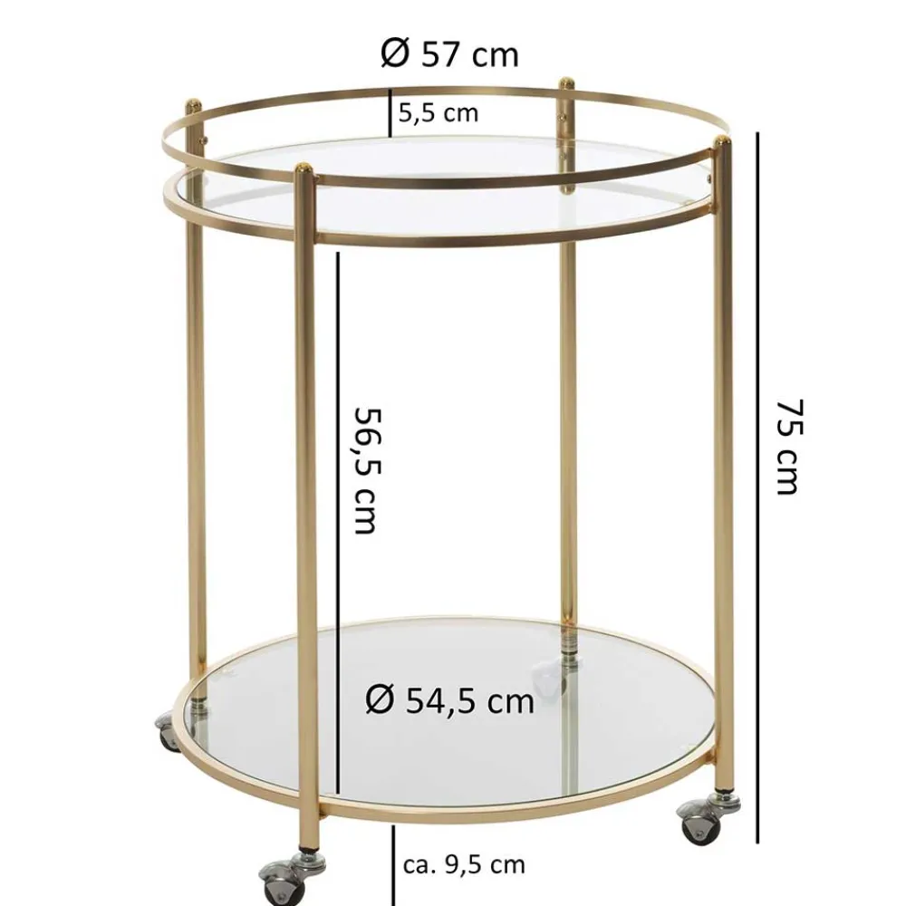 Wohnen Servierwagen|Teewagen*Klassischer Servierwagen mit 2 Ebenen - Lavista