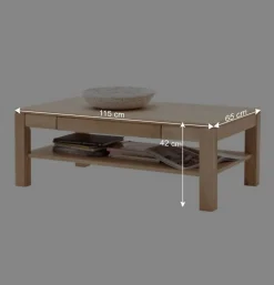 Wohnen Klassischer Sofatisch in Eiche Bianco - Vernella