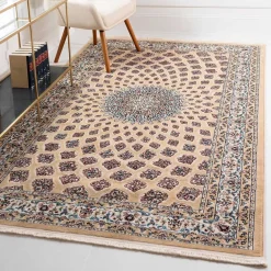 Wohnen Orientalische Möbel*Klassischer Teppich in Hellbraun & Creme & Mehrfarbig - Dortina