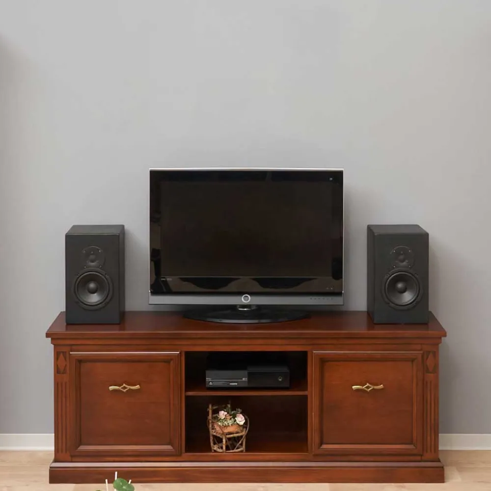 Wohnen Klassischer TV Unterschrank in Walnussfarben - Sienna
