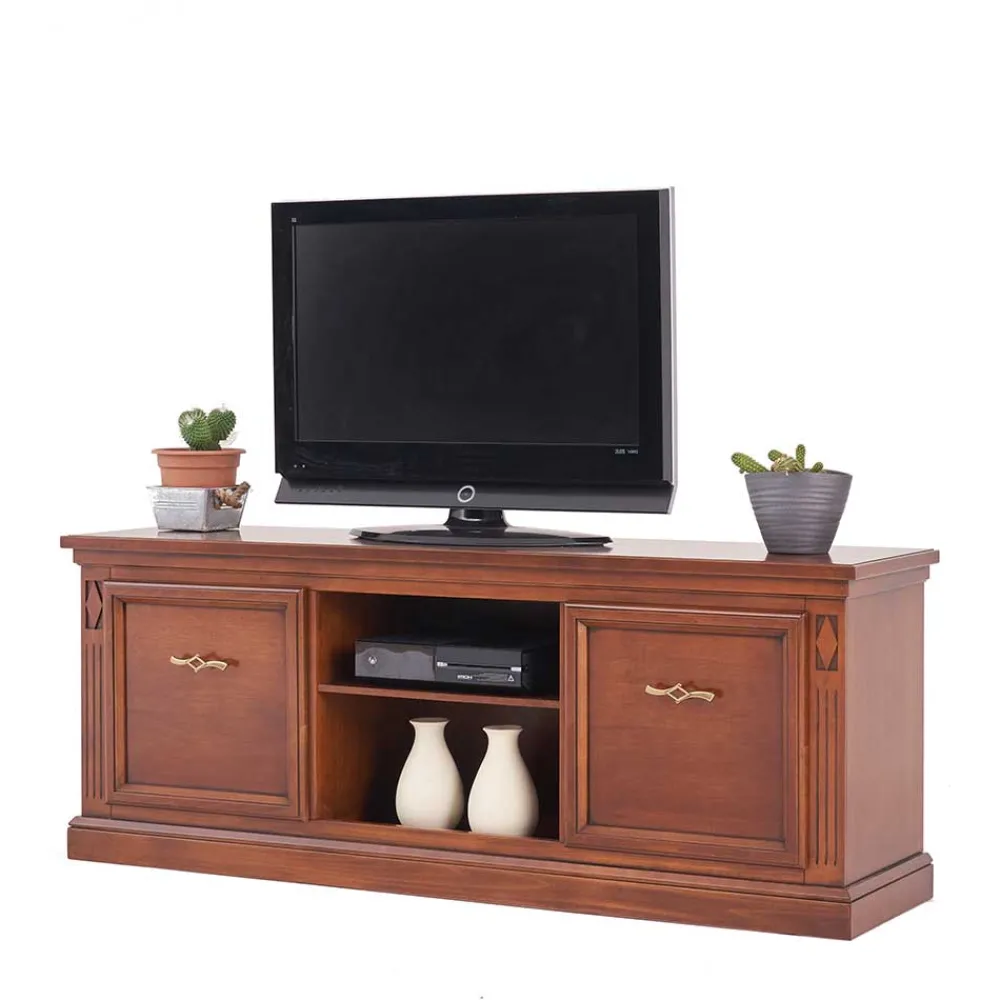Wohnen Klassischer TV Unterschrank in Walnussfarben - Sienna