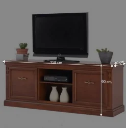 Wohnen Klassischer TV Unterschrank in Walnussfarben - Sienna