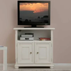 Wohnen Klassischer TV Unterschrank in Antikweiß - Vicina