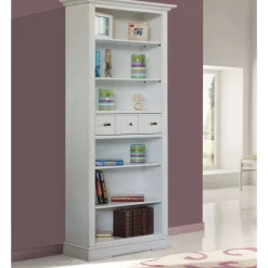 Wohnen Esszimmerregale|Regale*Klassisches Bücherregal in Antikweiß - Annot