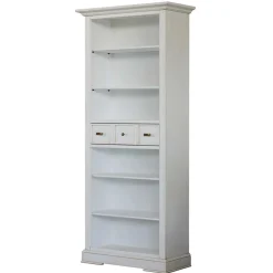 Wohnen Esszimmerregale|Regale*Klassisches Bücherregal in Antikweiß - Annot