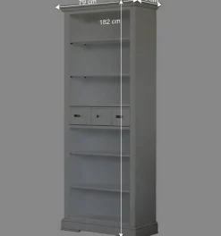 Wohnen Esszimmerregale|Regale*Klassisches Bücherregal in Antikweiß - Annot