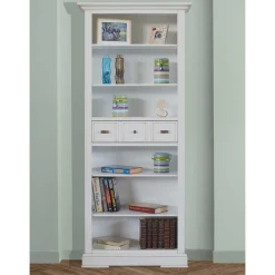 Wohnen Esszimmerregale|Regale*Klassisches Bücherregal in Antikweiß - Annot