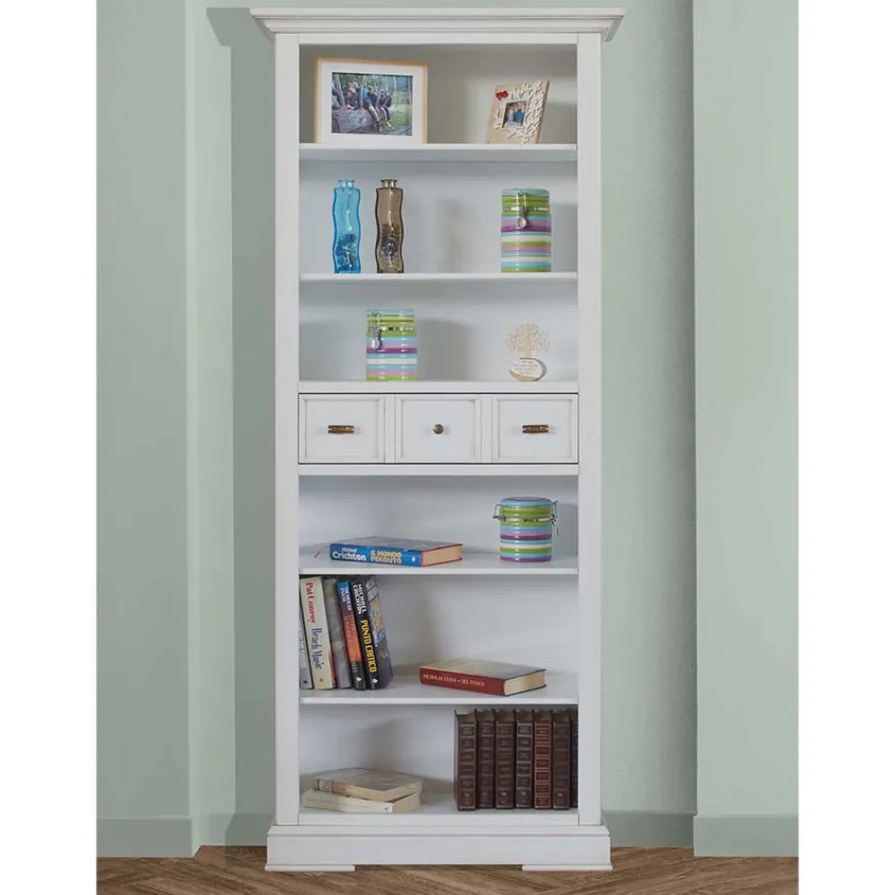 Wohnen Esszimmerregale|Regale*Klassisches Bücherregal in Antikweiß - Annot