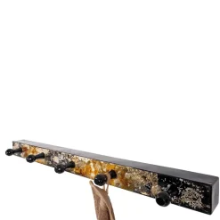 Wohnen Kleiderhakenleiste Kairawan in Schwarz Gold