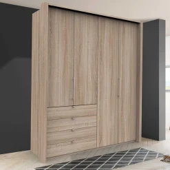 Wohnen Jugendzimmerschränke*Kleiderschrank in Eiche Sägerau Dekor - Zayun