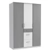 Wohnen Jugendzimmerschränke*Kleiderschrank in Grau und Weiß modern - Karimos