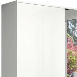 Wohnen Jugendzimmerschränke*Kleiderschrank in Weiß HG & Spiegel - Ejulia (zweiteilig)