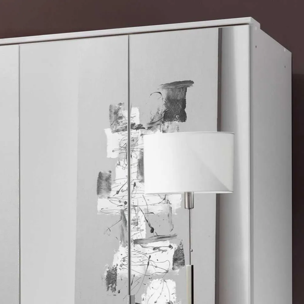 Wohnen Glasmöbel|Jugendzimmerschränke*Kleiderschrank Mellevos in Weiß