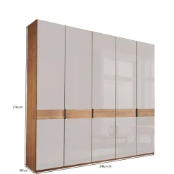 Wohnen Weiße Möbel*Kleiderschrank mit fünf Türen - Dilacco