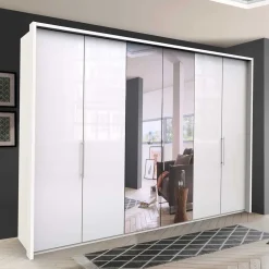 Wohnen Schränke|Kleiderschränke*Kleiderschrank mit Gleittüren in Weiß - Dolienca