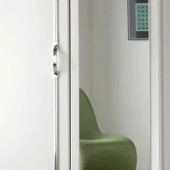 Wohnen Glasmöbel|Jugendzimmerschränke*Kleiderschrank mit Spiegel in Weiß & Chrom - Miracella