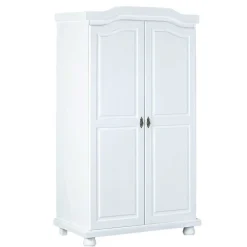 Wohnen Weiße Möbel|Naturholzmöbel*Kleiderschrank Nanini in Weiß