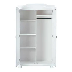 Wohnen Weiße Möbel|Naturholzmöbel*Kleiderschrank Nanini in Weiß