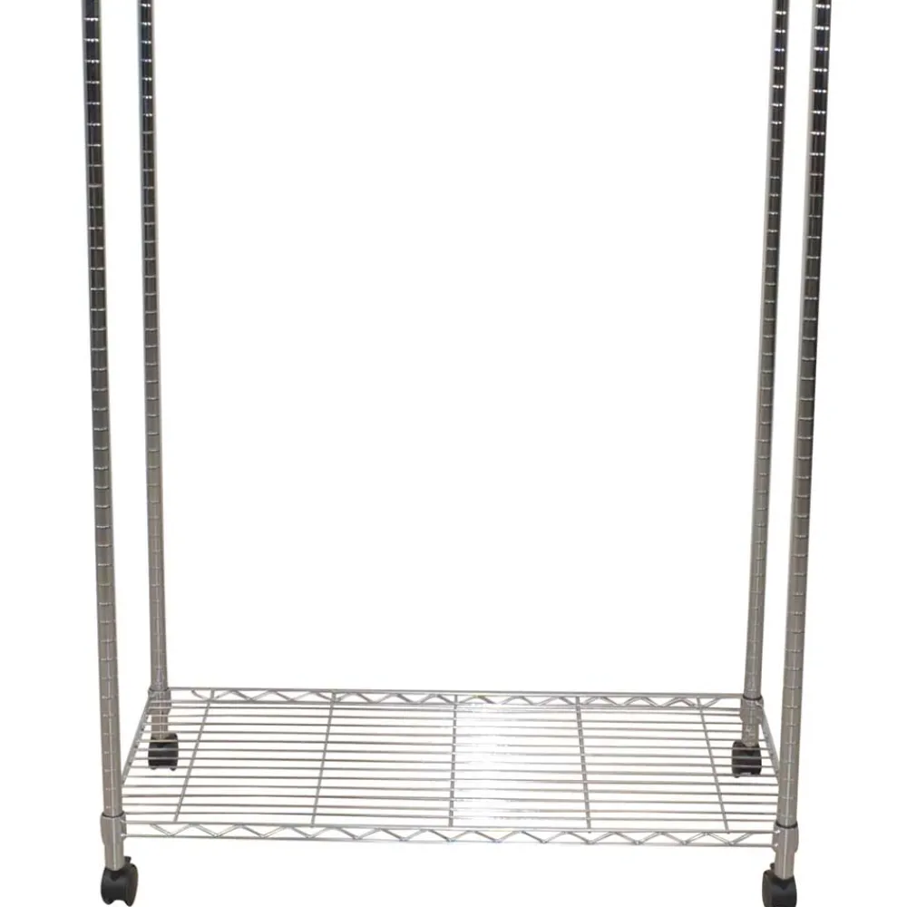 Wohnen Kleiderständer|Herrendiener*Kleiderwagen Rollgarderobe aus Stahl in Chrom - Didicto