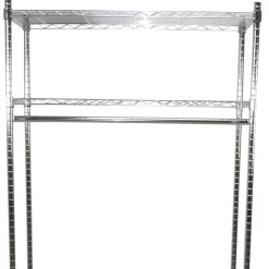 Wohnen Kleiderständer|Herrendiener*Kleiderwagen Rollgarderobe aus Stahl in Chrom - Didicto