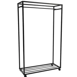 Herren Wohnen Kleiderwagen Rollgarderobe in Schwarz - Baslanica