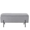 Wohnen Küchenbänke|Esszimmerbänke*Kleine Truhenbank in Hellgrau Stoff - Malo