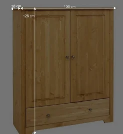 Wohnen Kleiner Holzschrank mit 2 Türen - Imressa