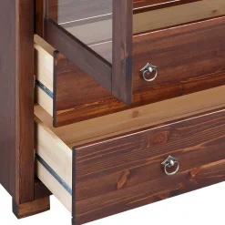 Wohnen Kleiner Vitrinenschrank in Dunkelbraun - Luvin