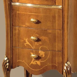 Wohnen Kleiner Vitrinenschrank mit Tür & Schubladen - Carlenna I