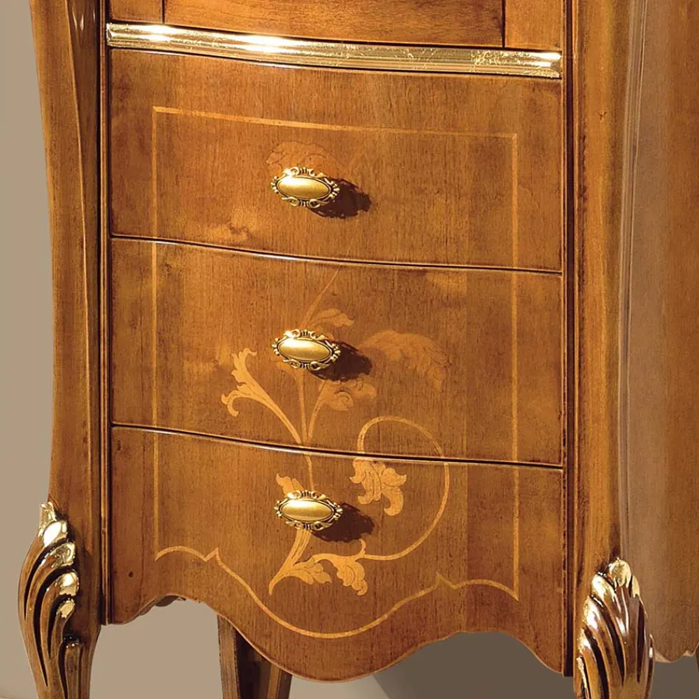 Wohnen Kleiner Vitrinenschrank mit Tür & Schubladen - Carlenna I