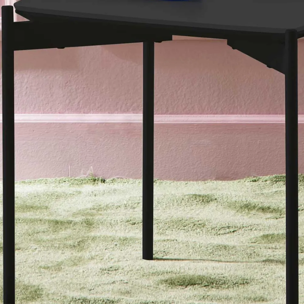 Wohnen Küchentische|Esszimmertische*Kleiner Wohnzimmer Tisch in Anthrazit & Schwarz - Salamander