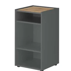 Wohnen Büroregale|Esszimmerregale*Kleines Ordnerregal in Anthrazit & Wildeiche Dekor - Ahilav