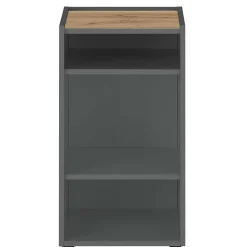 Wohnen Büroregale|Esszimmerregale*Kleines Ordnerregal in Anthrazit & Wildeiche Dekor - Ahilav