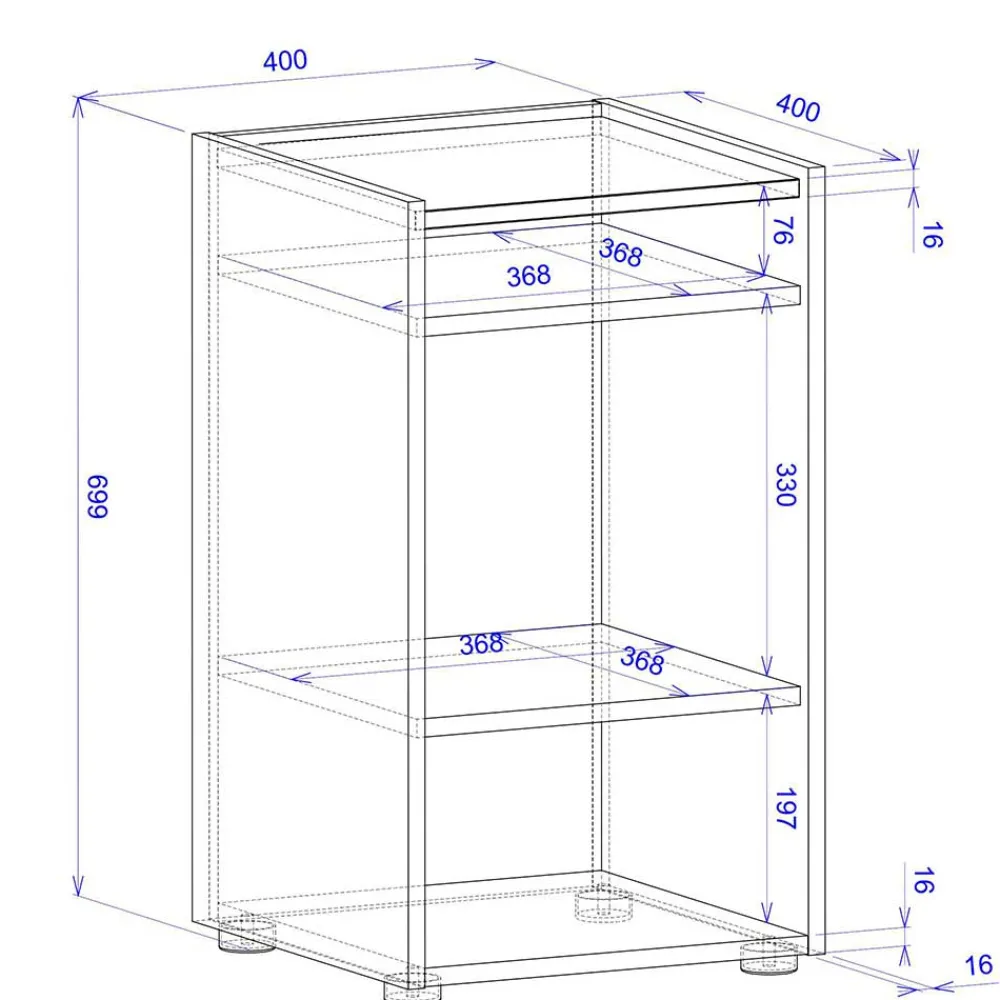 Wohnen Büroregale|Esszimmerregale*Kleines Ordnerregal in Anthrazit & Wildeiche Dekor - Ahilav