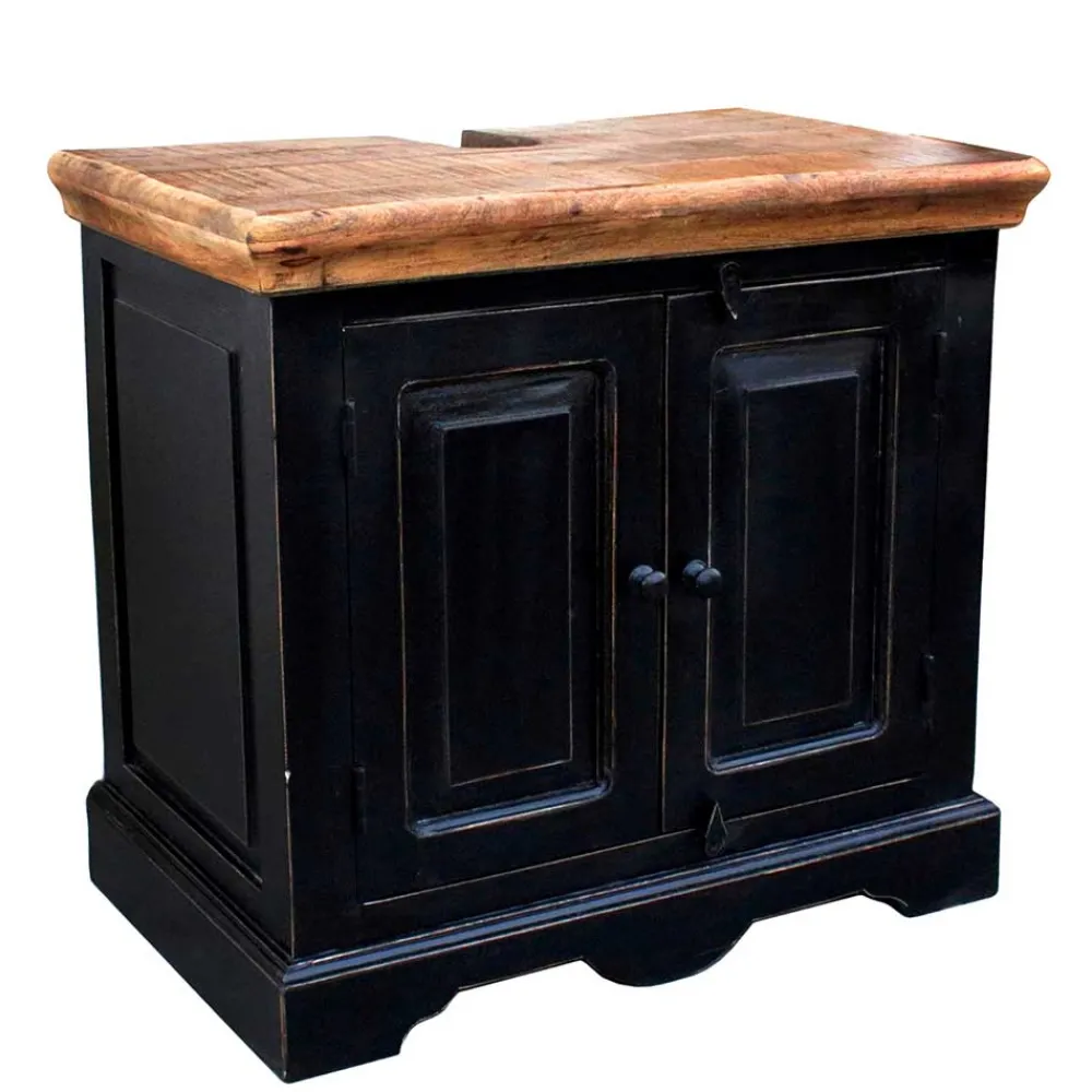 Wohnen Kolonialstil Badmöbel in Schwarz - Sentiments (fünfteilig)