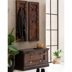 Wohnen Garderoben|Garderoben*Kolonialstil Garderobenmöbel Set - Solapura (dreiteilig)