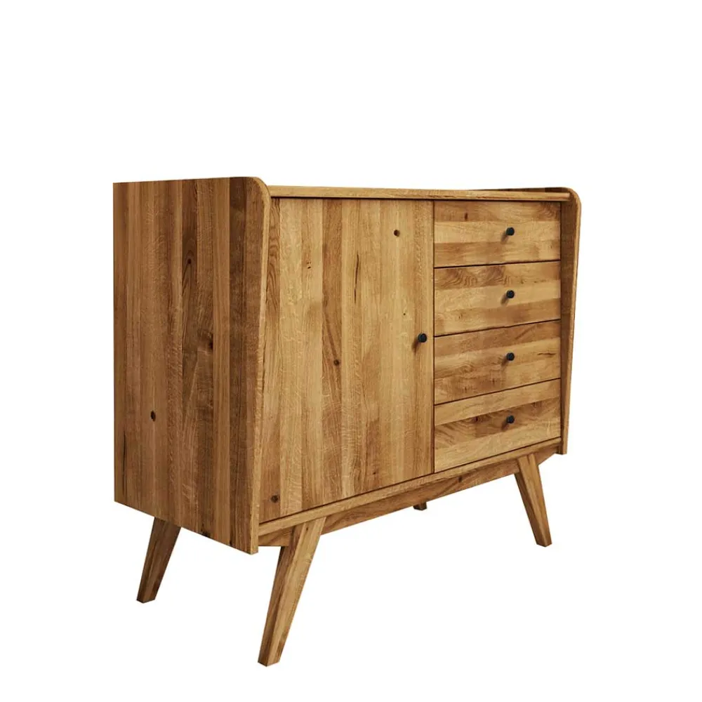 Wohnen Flurkommoden*Kombi Holzkommode aus geölter Wildeiche - Hardus