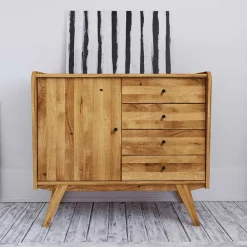 Wohnen Flurkommoden*Kombi Holzkommode aus geölter Wildeiche - Hardus