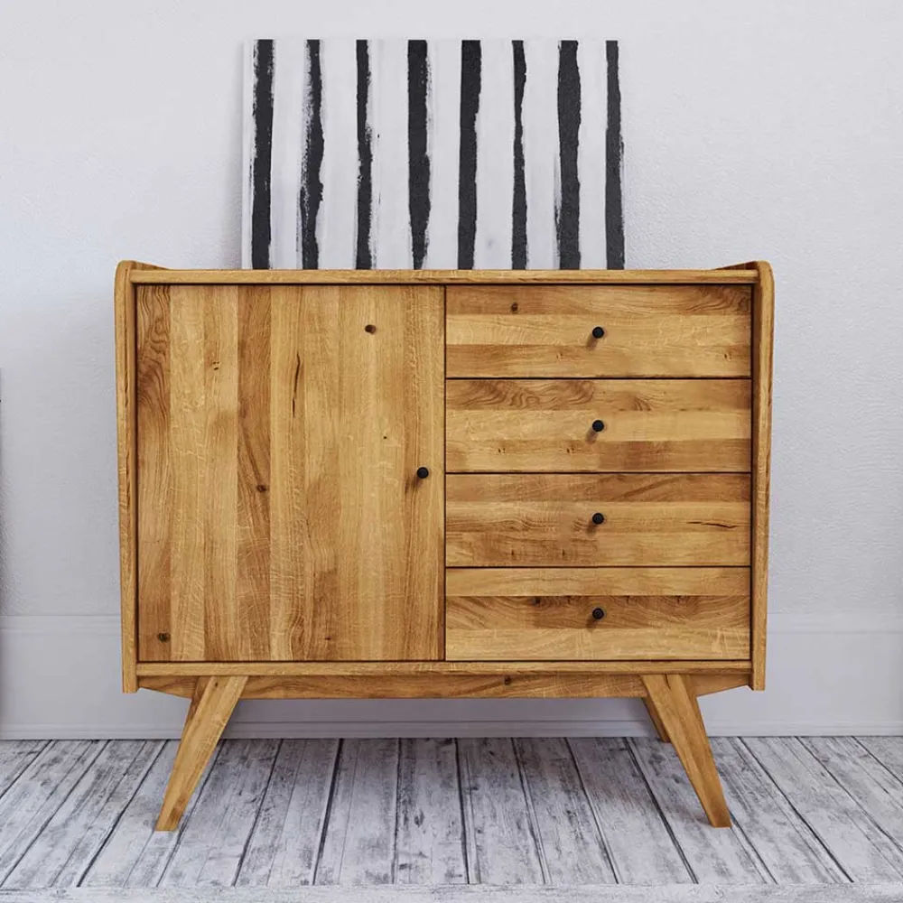 Wohnen Flurkommoden*Kombi Holzkommode aus geölter Wildeiche - Hardus